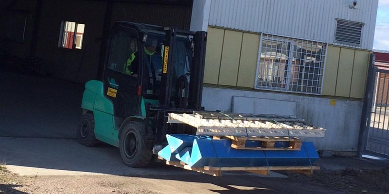 Förflyttning av gods med truck